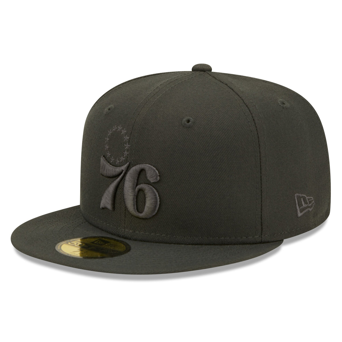 Philadelphia 76ers New Era Steel Clouds Color Pack 59FIFTY Fitted Hat - Charcoal