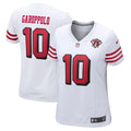 Women s San Francisco 49ers Jimmy Garoppolo 75th Anniversary 2nd Alternate Game Jersey White