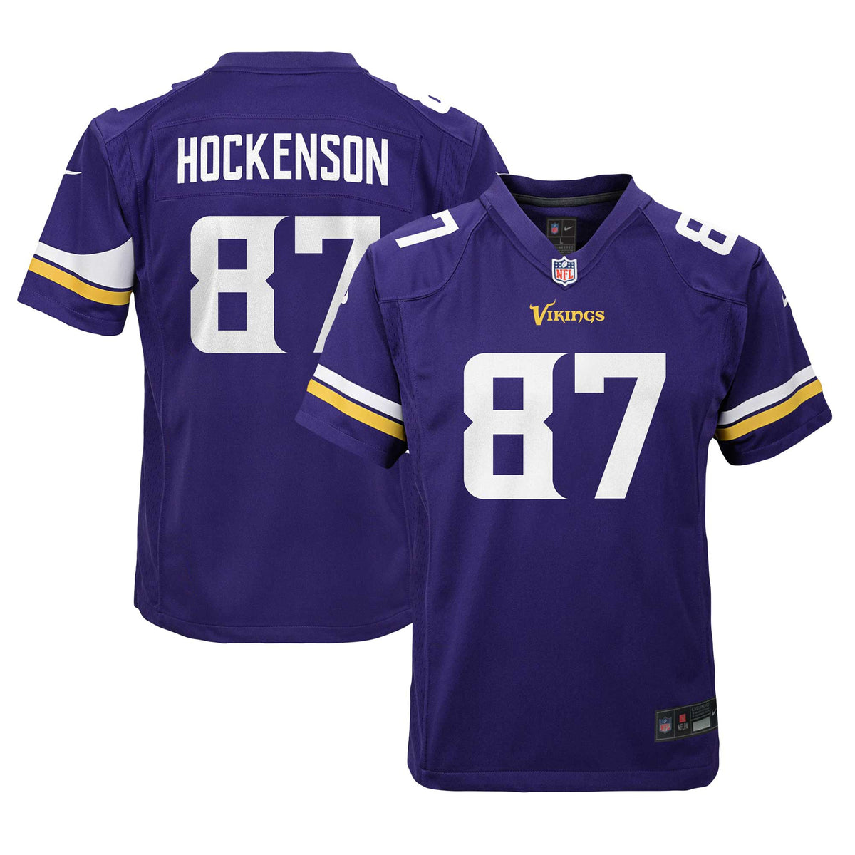 T.J. Hockenson Minnesota Vikings Nike Youth Game Jersey   Purple