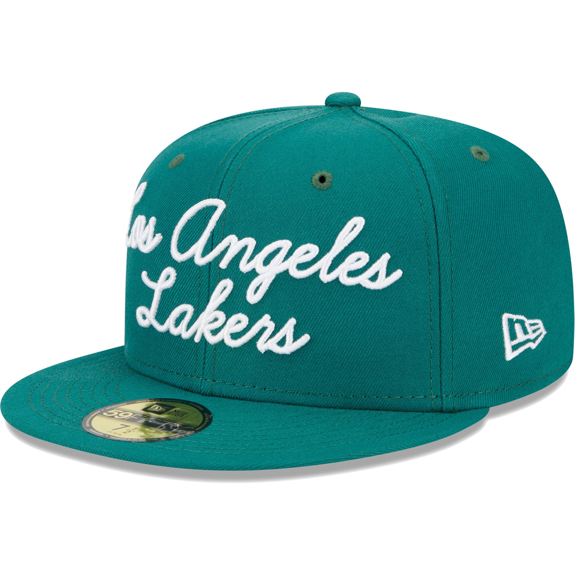Los Angeles Lakers New Era Script 59FIFTY Fitted Hat - Augusta Green
