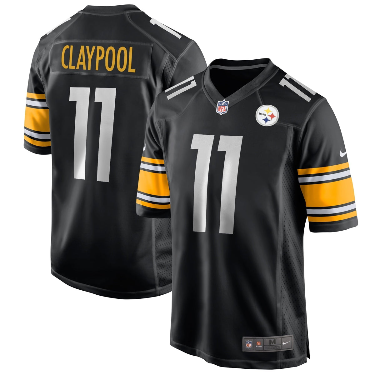 Men s Nike Chase Claypool Black Pittsburgh Steelers Player Game Jersey