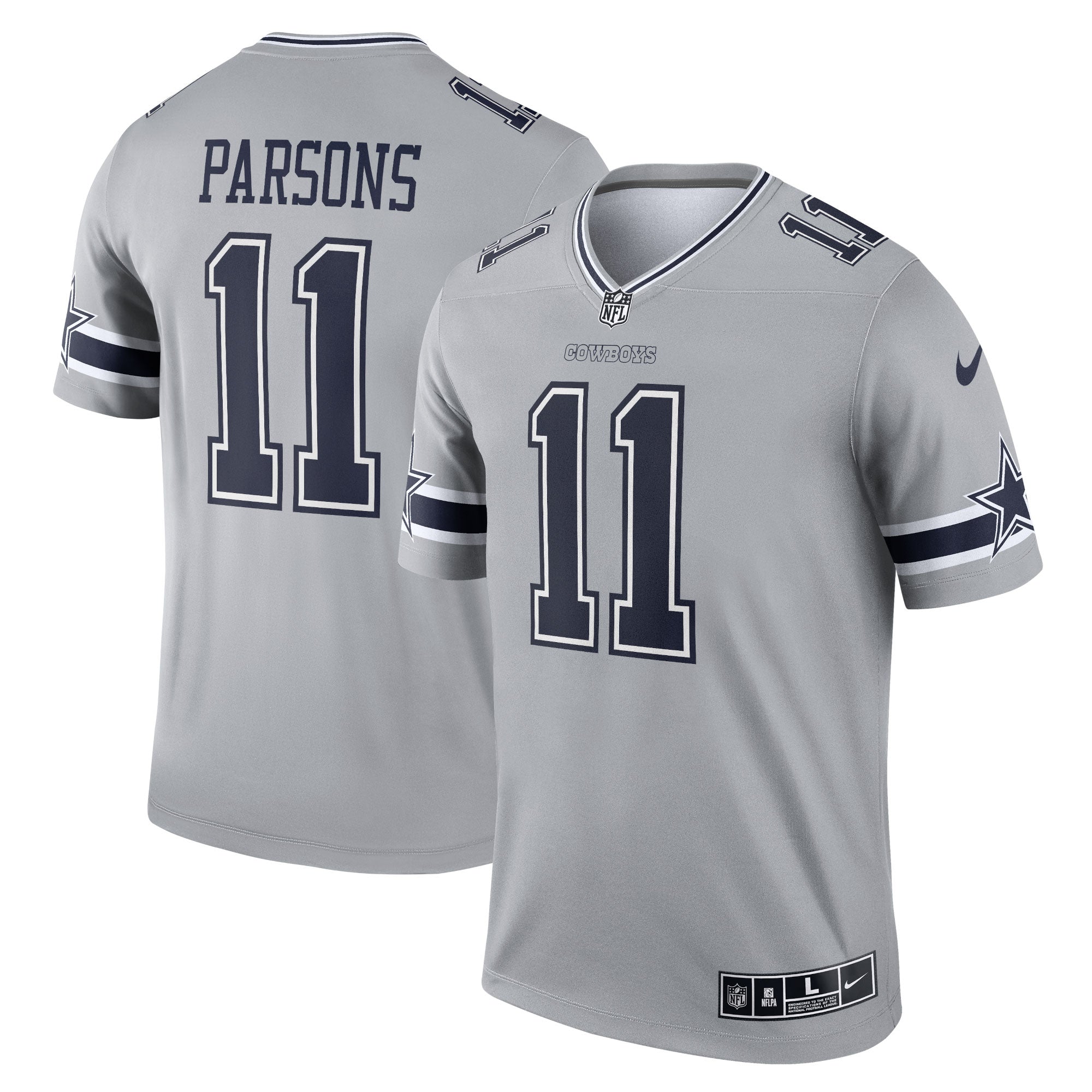 Micah Parsons Dallas Cowboys Nike Inverted Legend Player Jersey   Gray