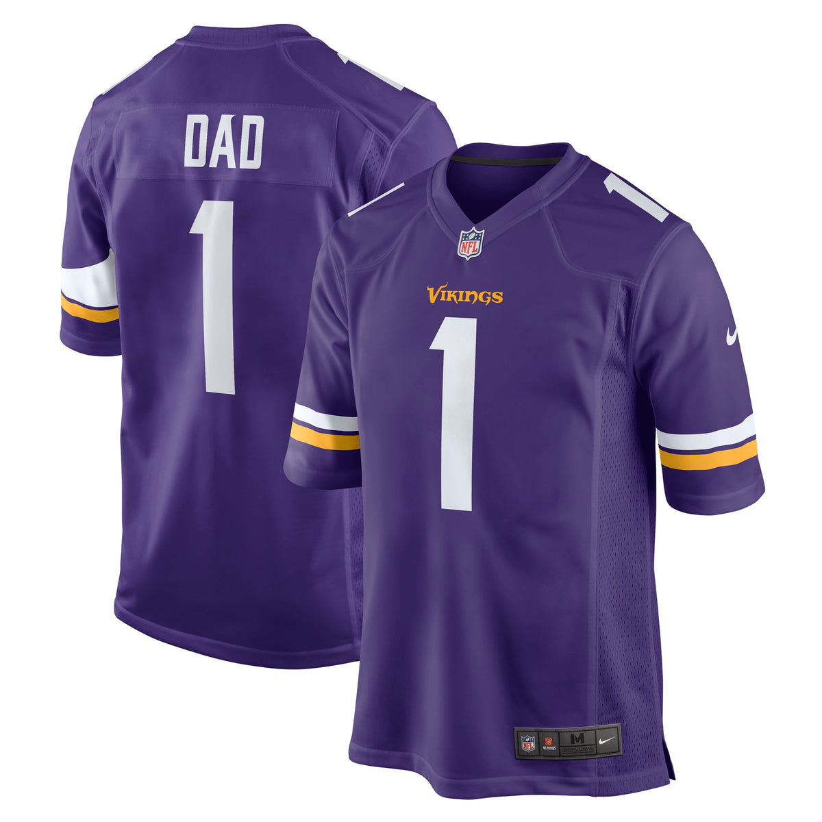 Number 1 Dad Minnesota Vikings Nike Game Jersey   Purple