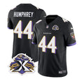 Men s Baltimore Ravens Marlon Humphrey Black 2023 F.U.S.E With Patch Throwback Vapor Limited Stitched Jersey