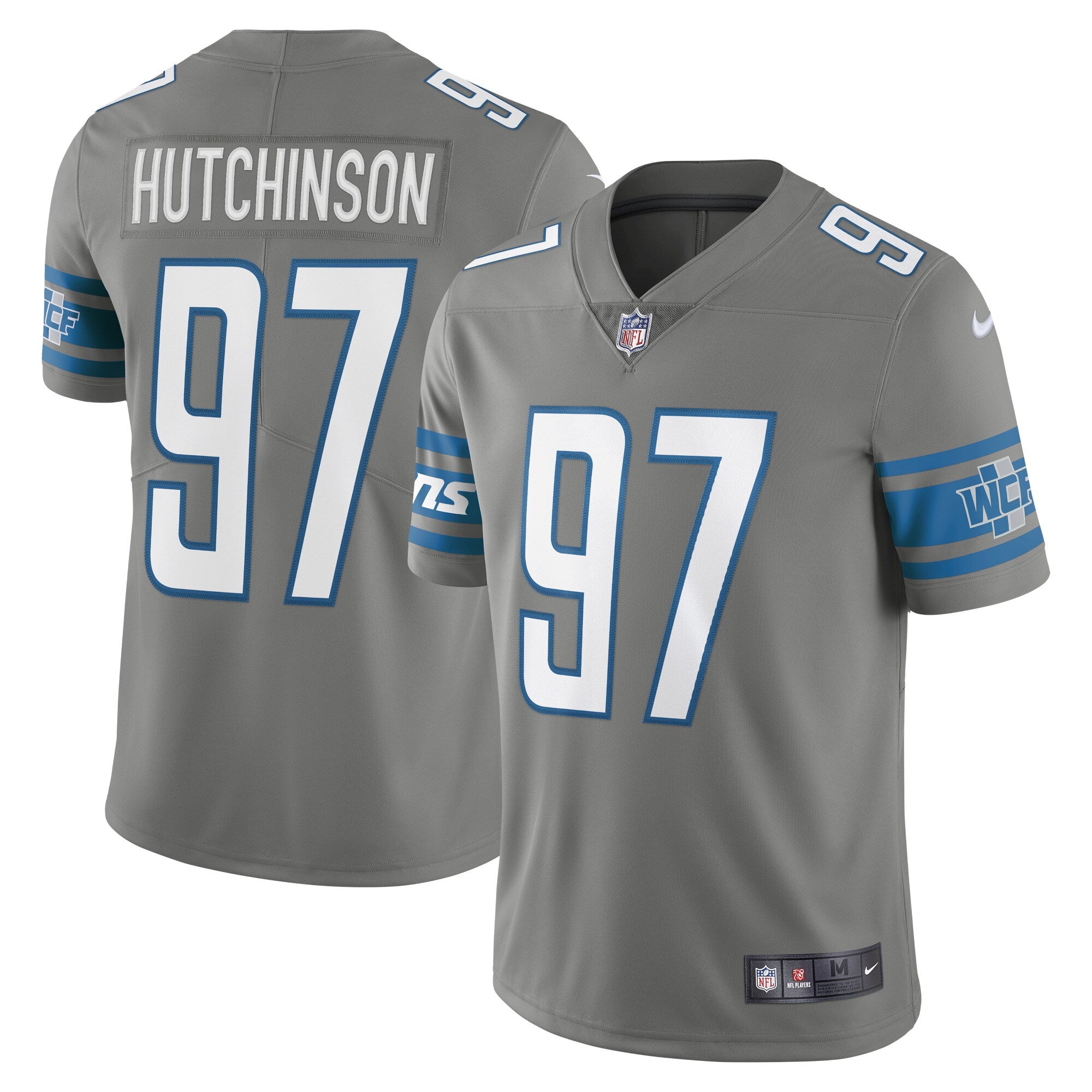 Aidan Hutchinson Detroit Lions Nike Alternate Team Vapor Limited Jersey   Steel