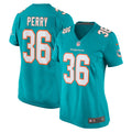 Women s Nike Jamal Perry Aqua Miami Dolphins Home Game Player Jersey
