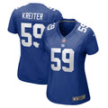 Women s Nike Casey Kreiter Royal New York Giants Team Game Jersey