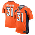 Men s Nike Justin Simmons Orange Denver Broncos Legend Jersey