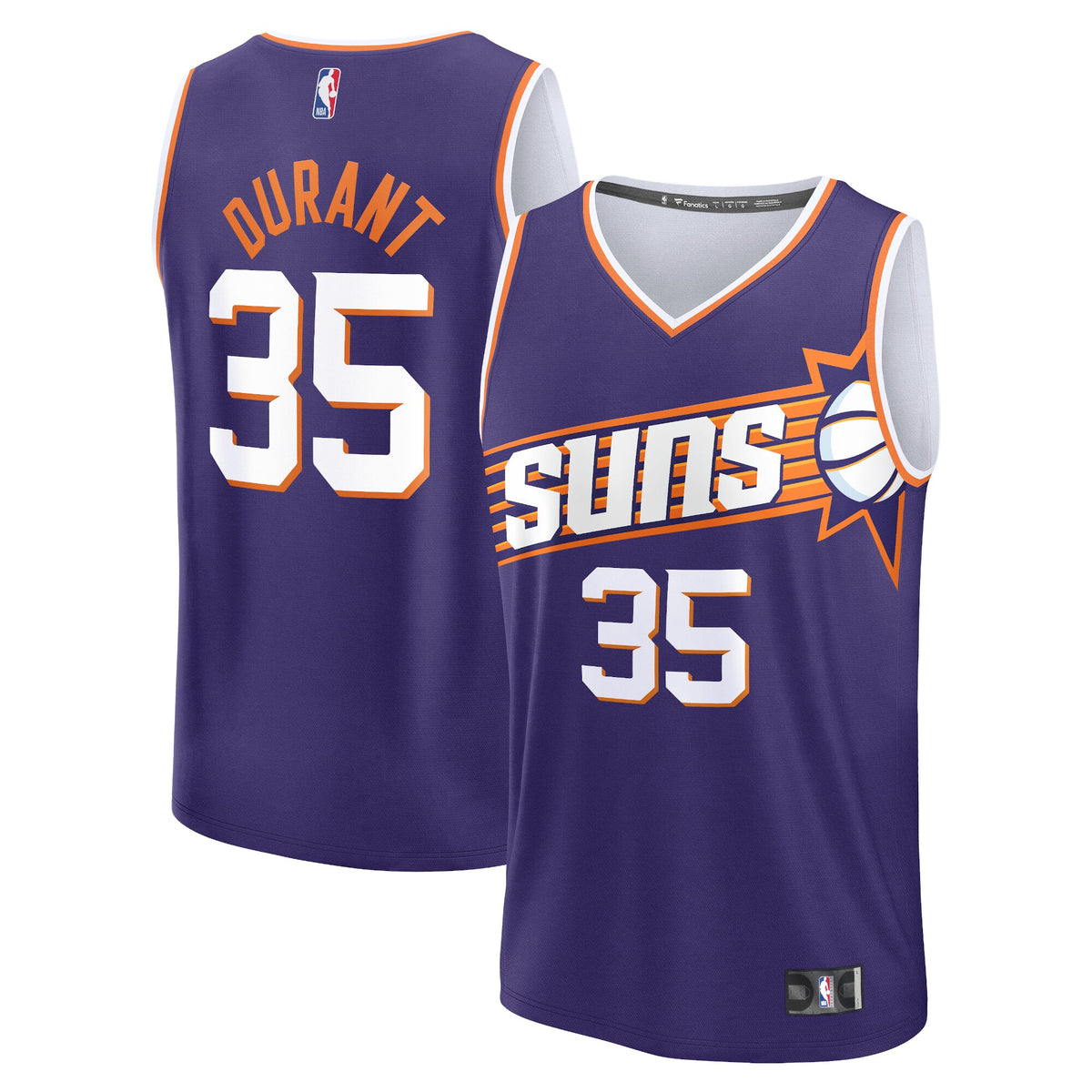 Kevin Durant Phoenix Suns Fanatics Branded Youth Fast Break Player Jersey - Icon Edition - Purple