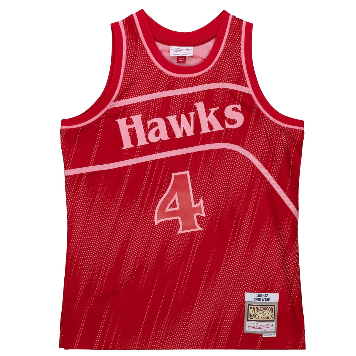 Monochrome Swingman Spud Webb Atlanta Hawks, NBA Jerseys 1986-87 Jersey