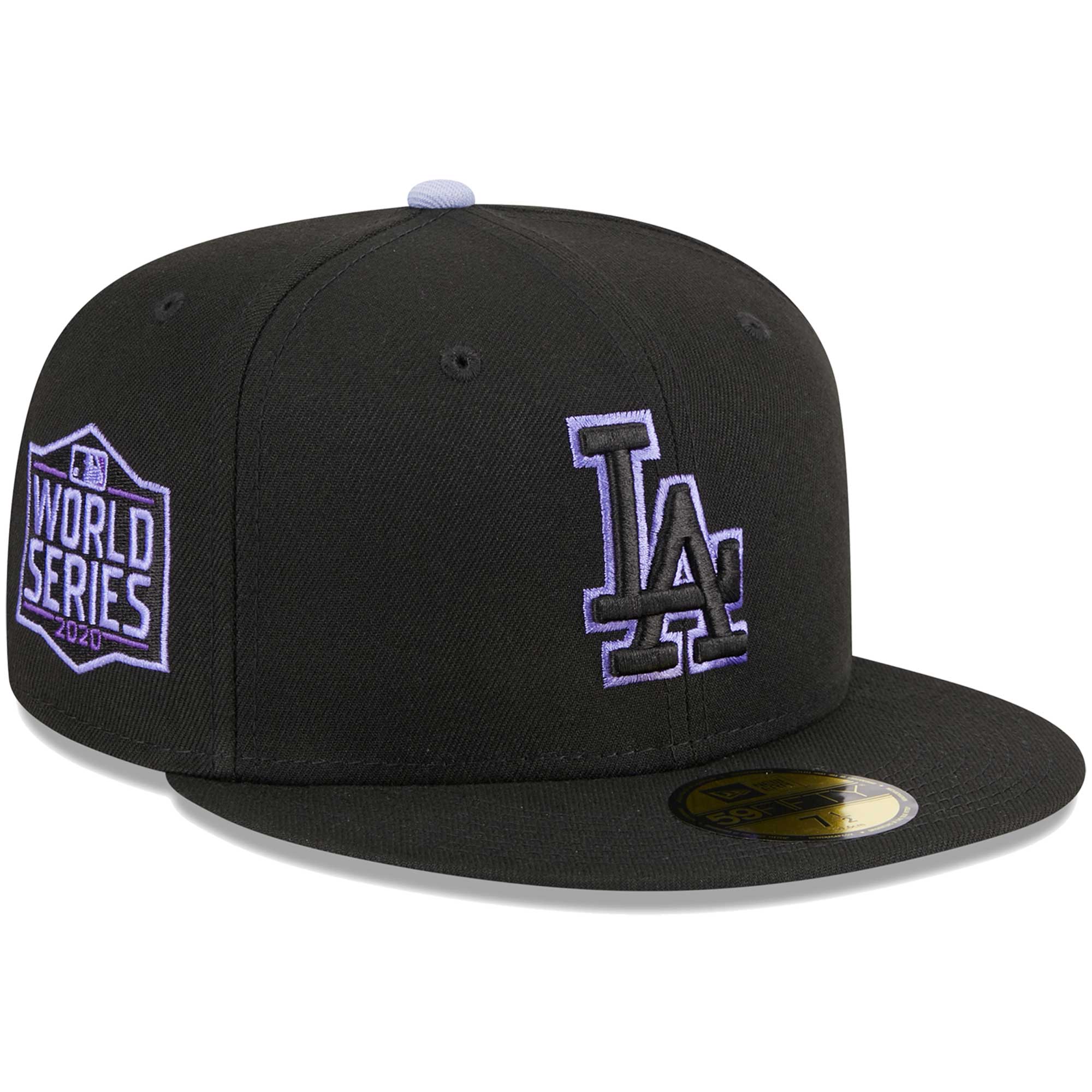 Los Angeles Dodgers New Era Pastel Undervisor 59FIFTY Fitted Hat - Black