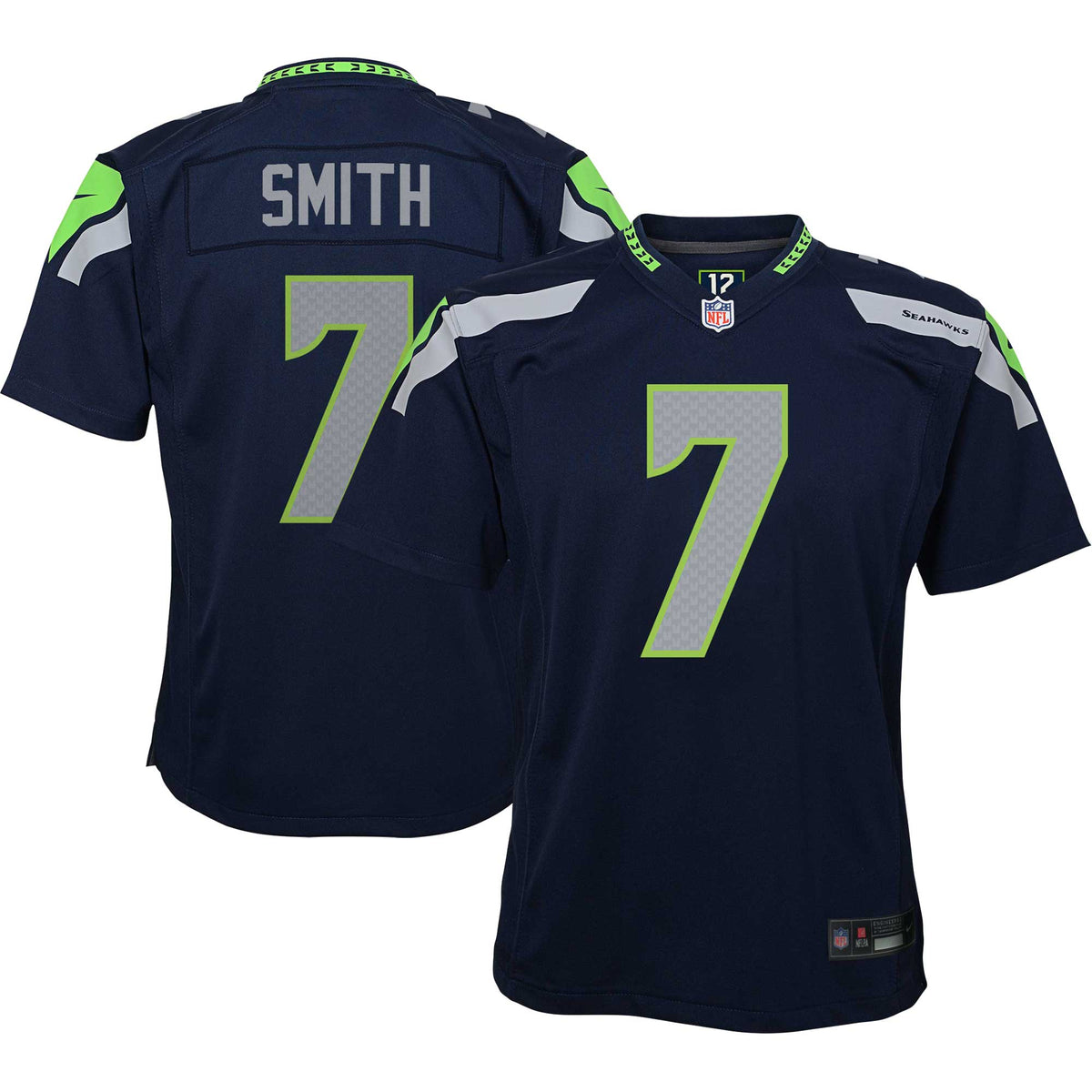 Geno Smith Seattle Seahawks Nike Youth Game Jersey Navy