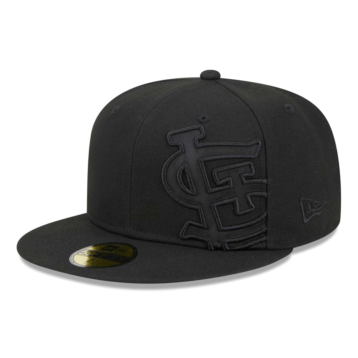 St. Louis Cardinals New Era Satin Peek 59FIFTY Fitted Hat - Black