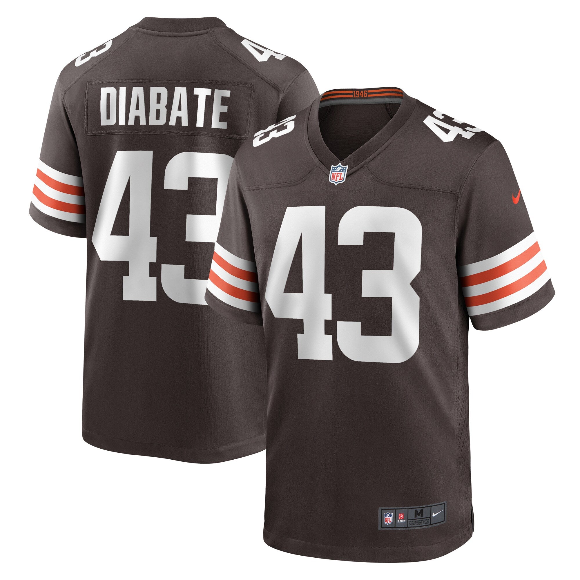 Mohamoud Diabate Cleveland Browns Nike Team Game Jersey    Brown