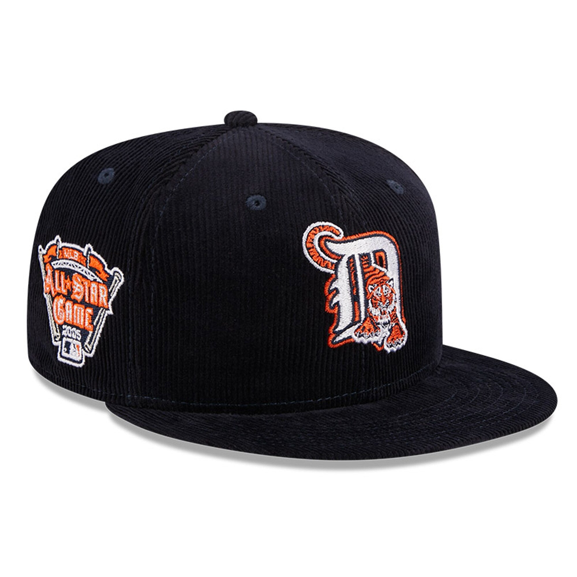 Detroit Tigers New Era Throwback Corduroy 59FIFTY Fitted Hat - Navy
