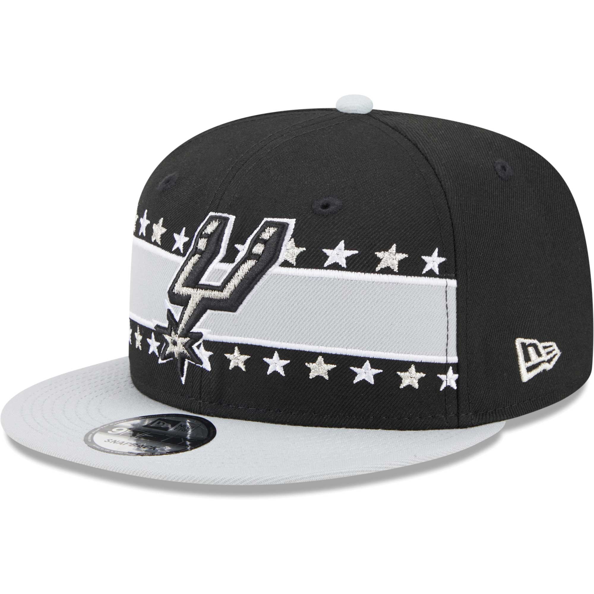 San Antonio Spurs New Era Banded Stars 9FIFTY Snapback Hat - Black