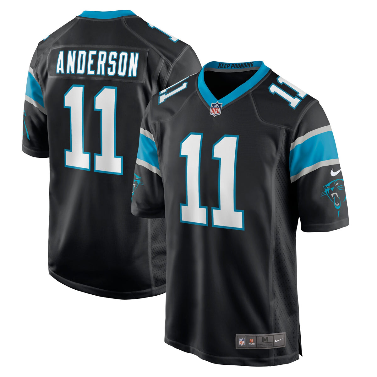 Robby Anderson Carolina Panthers Nike Game Jersey   Black