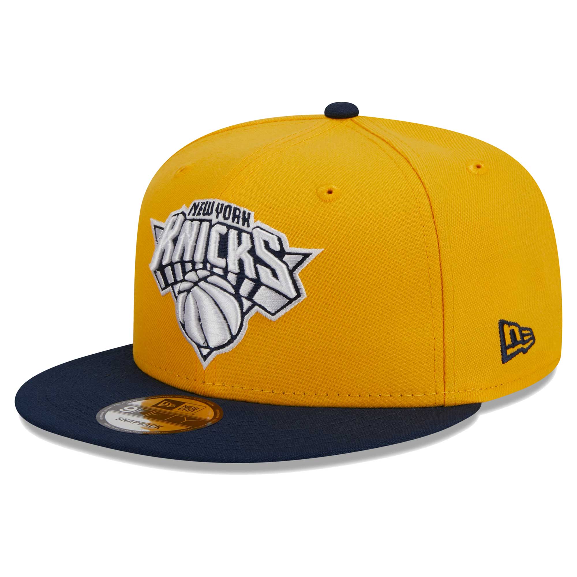 New York Knicks New Era Color Pack 2-Tone 9FIFTY Snapback Hat - Gold/Navy