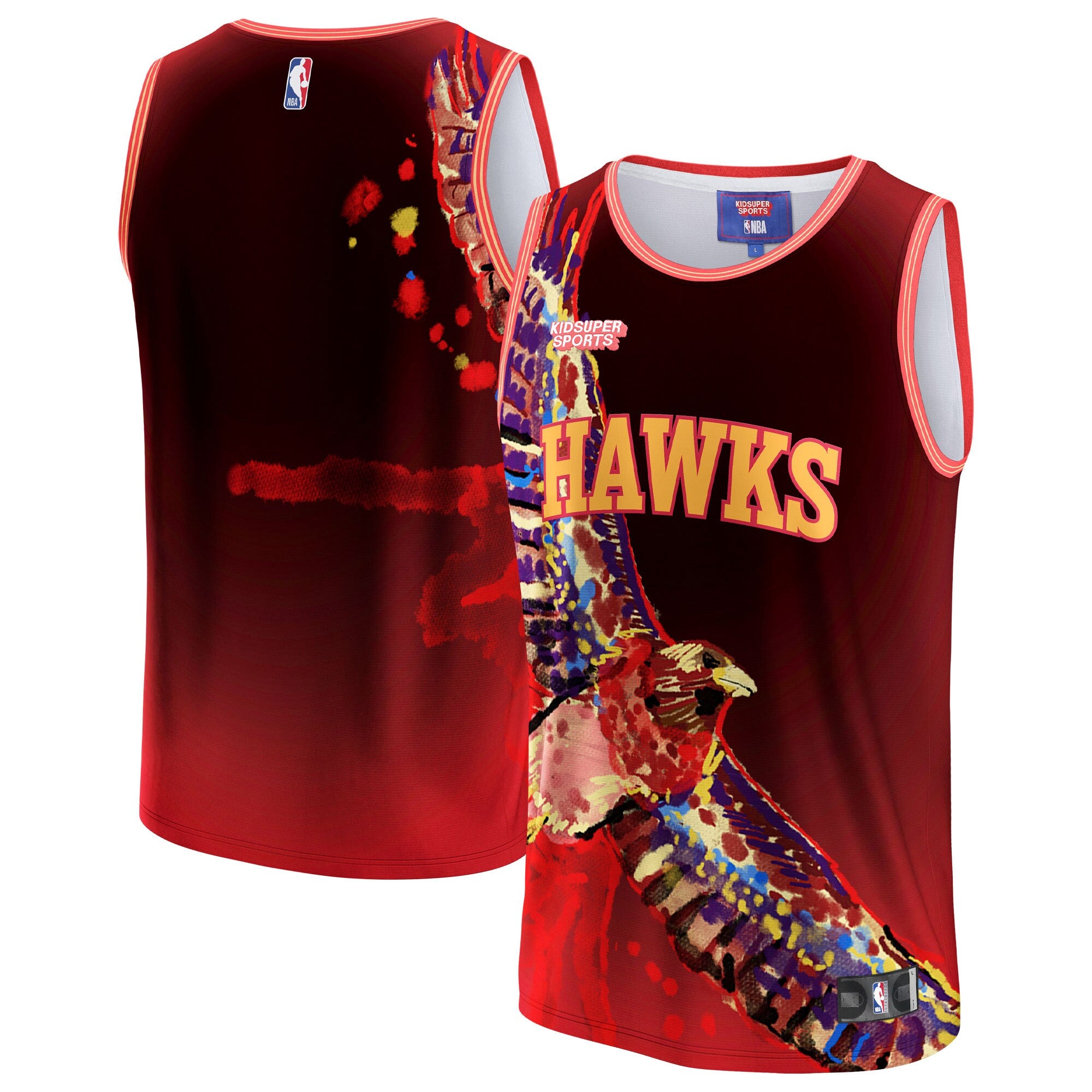 Atlanta Hawks, NBA Jerseys NBA & KidSuper Studios by Fanatics Unisex Hometown Jersey - Red