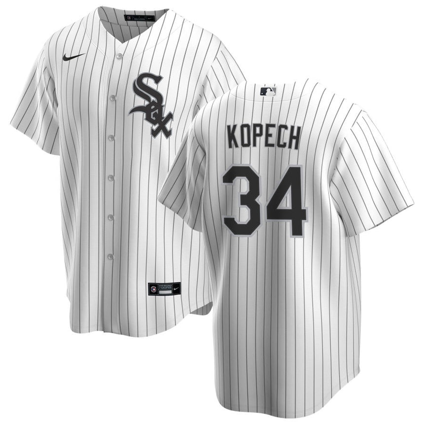 Men's Michael Kopech Chicago White Sox White Home Premium Stitch Replica Jersey