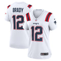 Tom Brady New England Patriots Nike Women s Retired Game Jersey   White