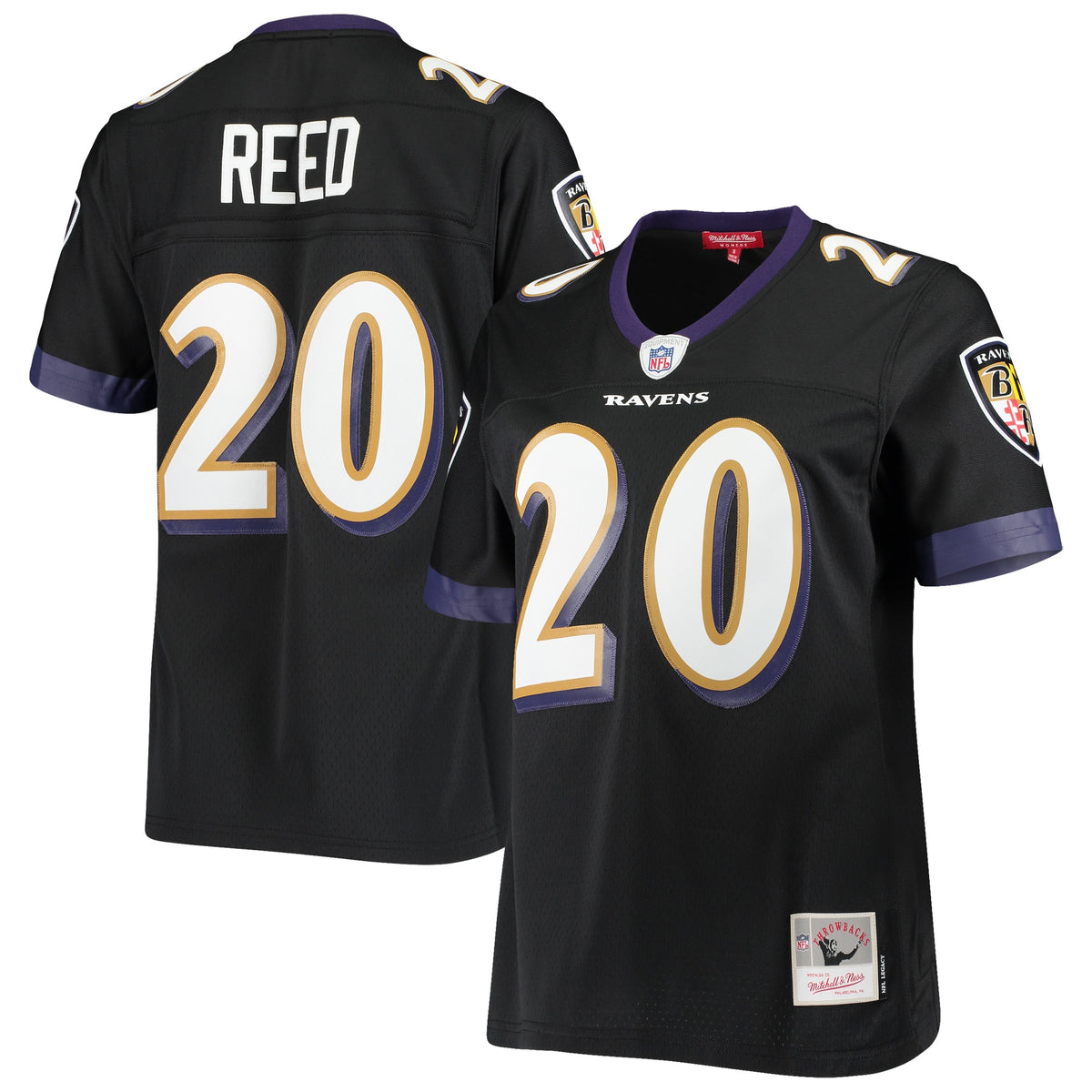 Ed Reed Baltimore Ravens Mitchell   Ness Women s Legacy Replica Team Jersey   Black