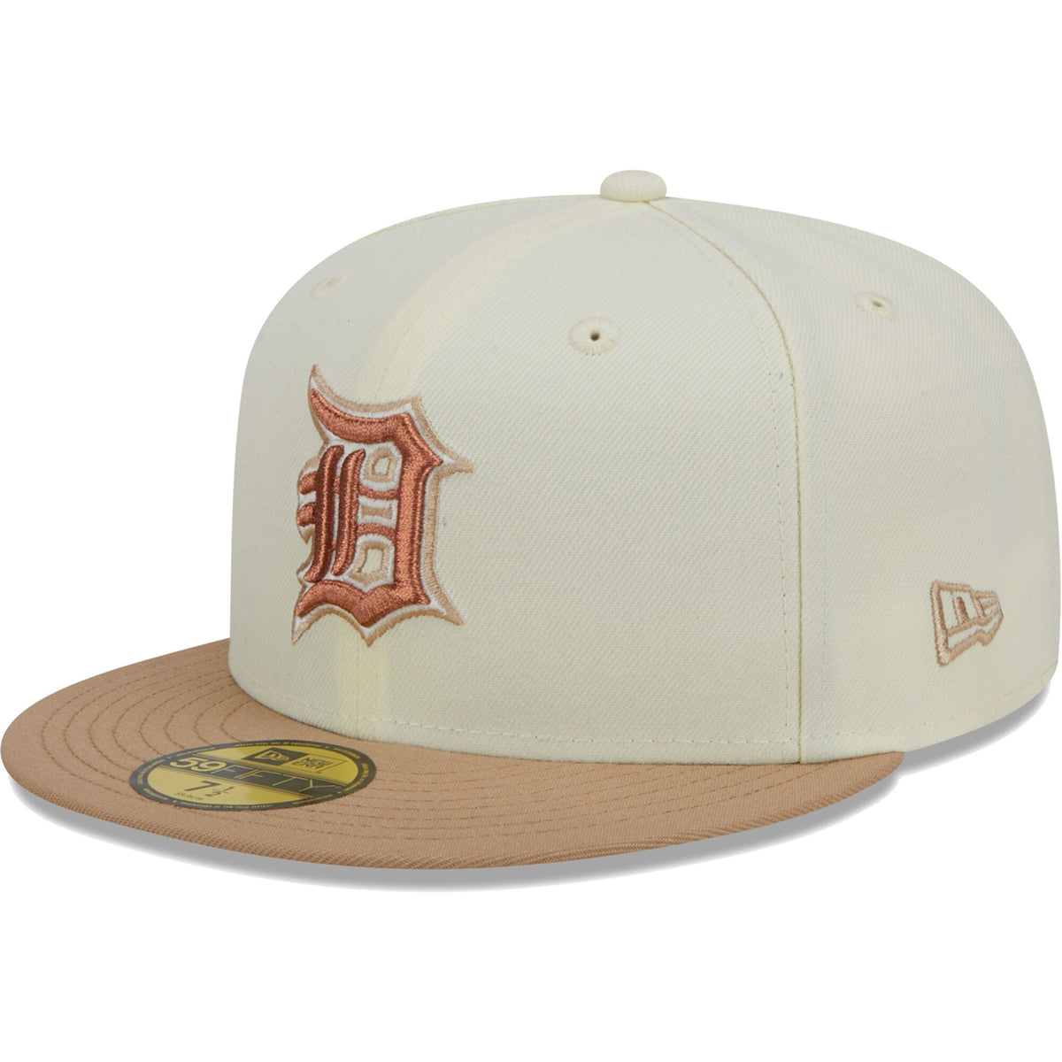 Detroit Tigers New Era Chrome Camel Rust Undervisor 59FIFTY Fitted Hat - Cream