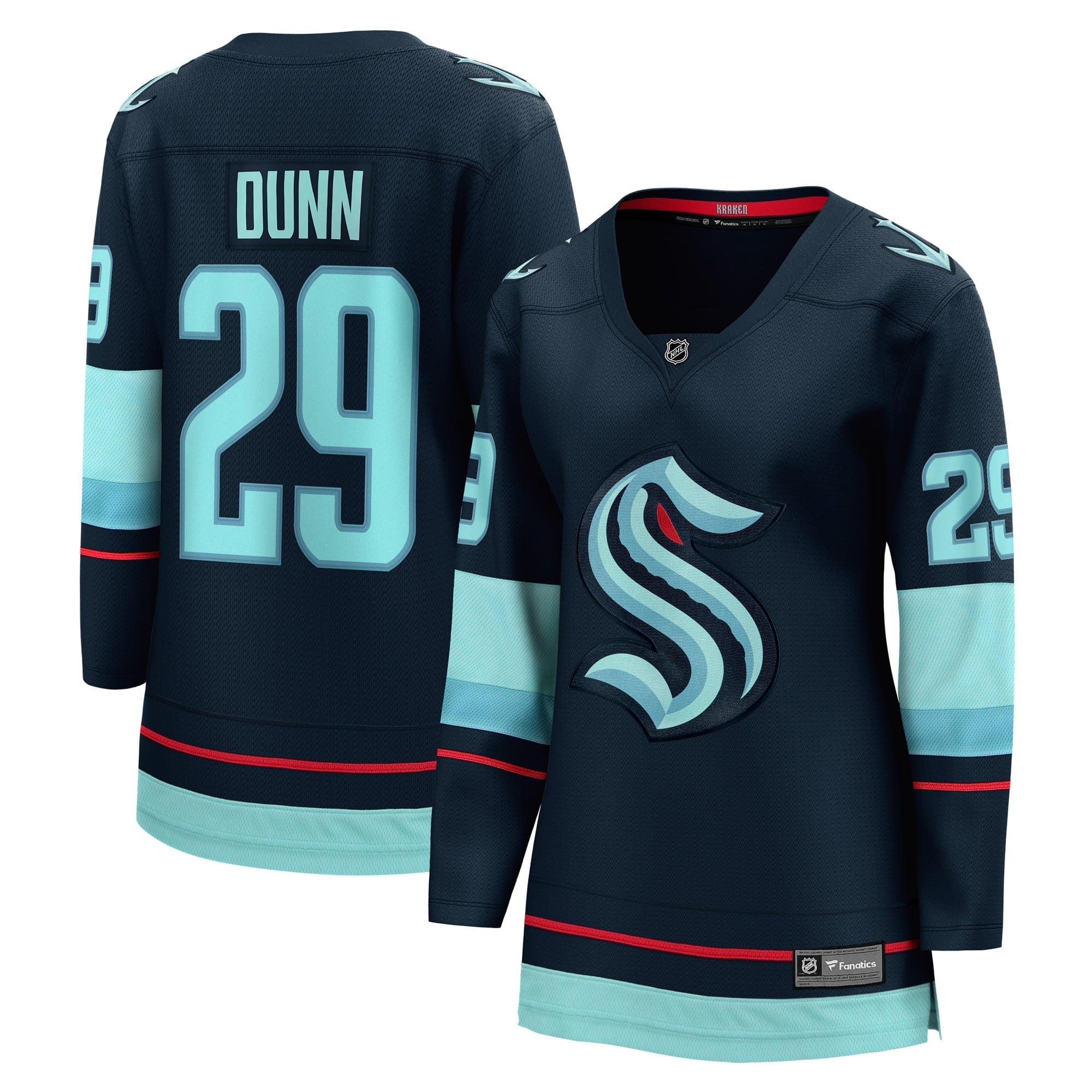 Women's Fanatics Branded Vince Dunn Deep Sea Blue Seattle Kraken Home Breakaway Player Jersey