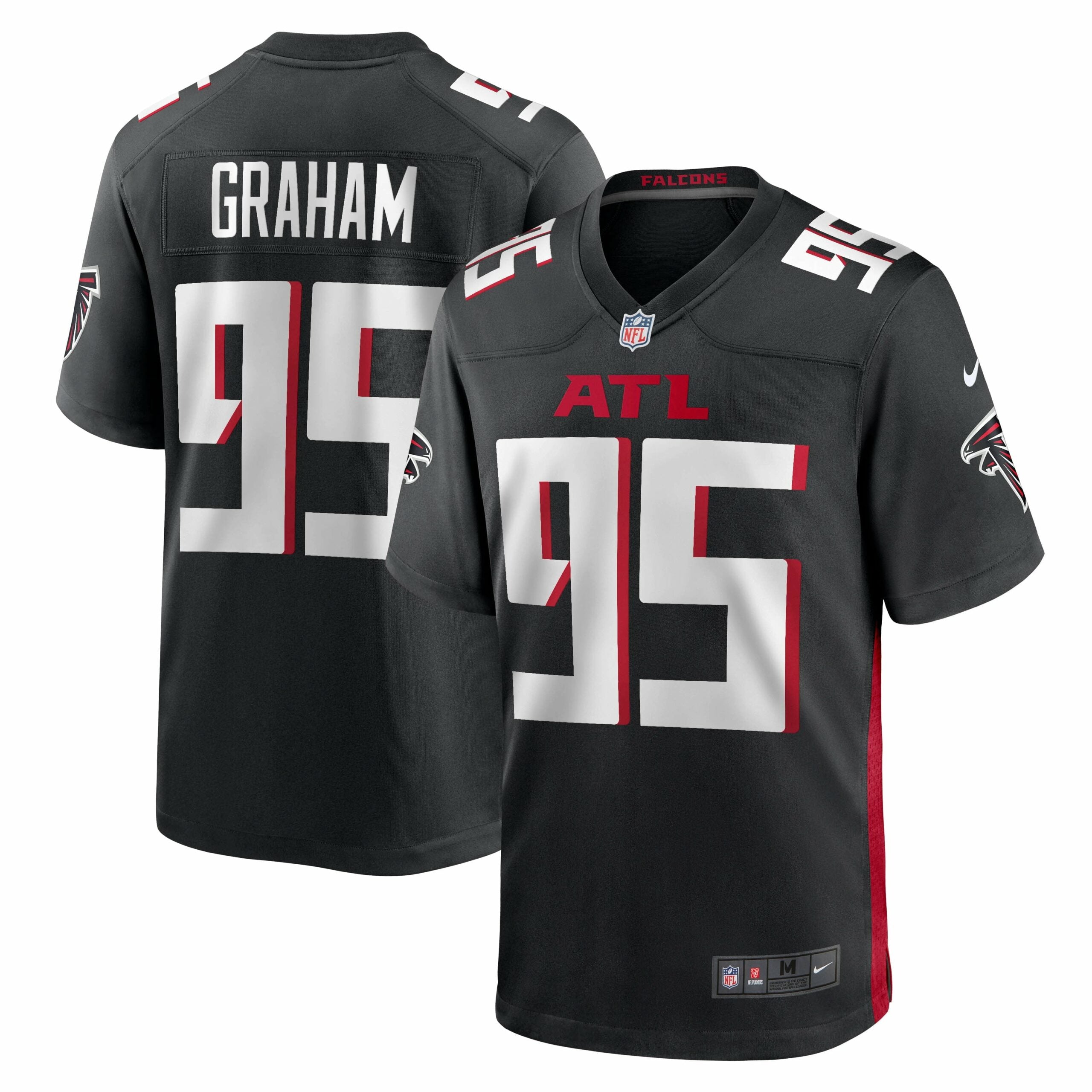 Men s Nike Ta Quon Graham Black Atlanta Falcons Game Jersey