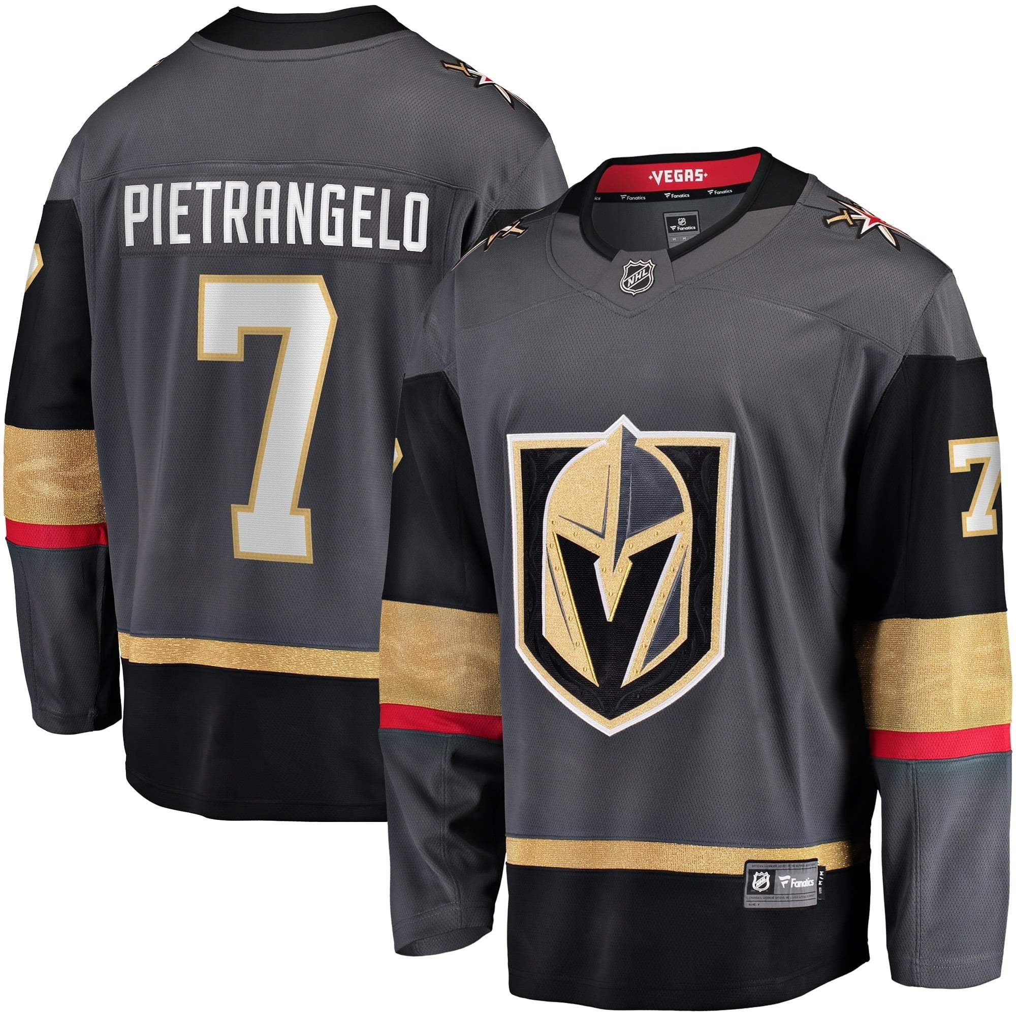 Men's Fanatics Branded Alex Pietrangelo Black Vegas Golden Knights Breakaway Player Jersey