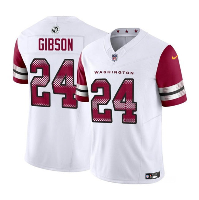 Men s Washington Commanders Antonio Gibson White 2023 Vapor Limited  Stitched Jerseys