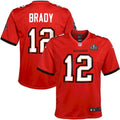 Youth Tampa Bay Buccaneers Tom Brady Super Bowl LV Game Vapor Jersey Red