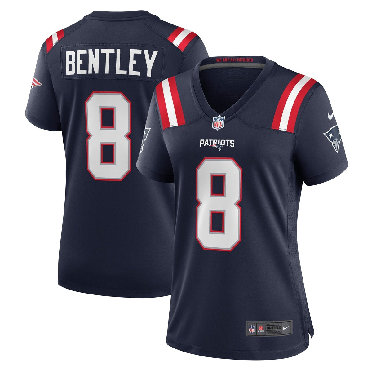 Women s Nike Ja Whaun Bentley Navy New England Patriots Game Player Jersey