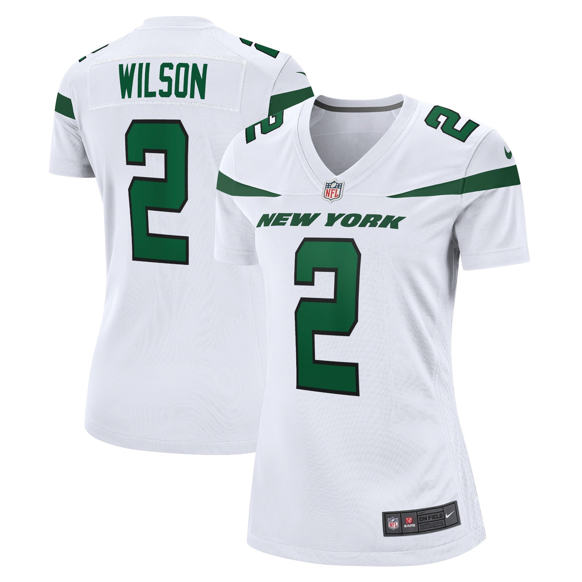 Women s Nike Zach Wilson White New York Jets Game Jersey