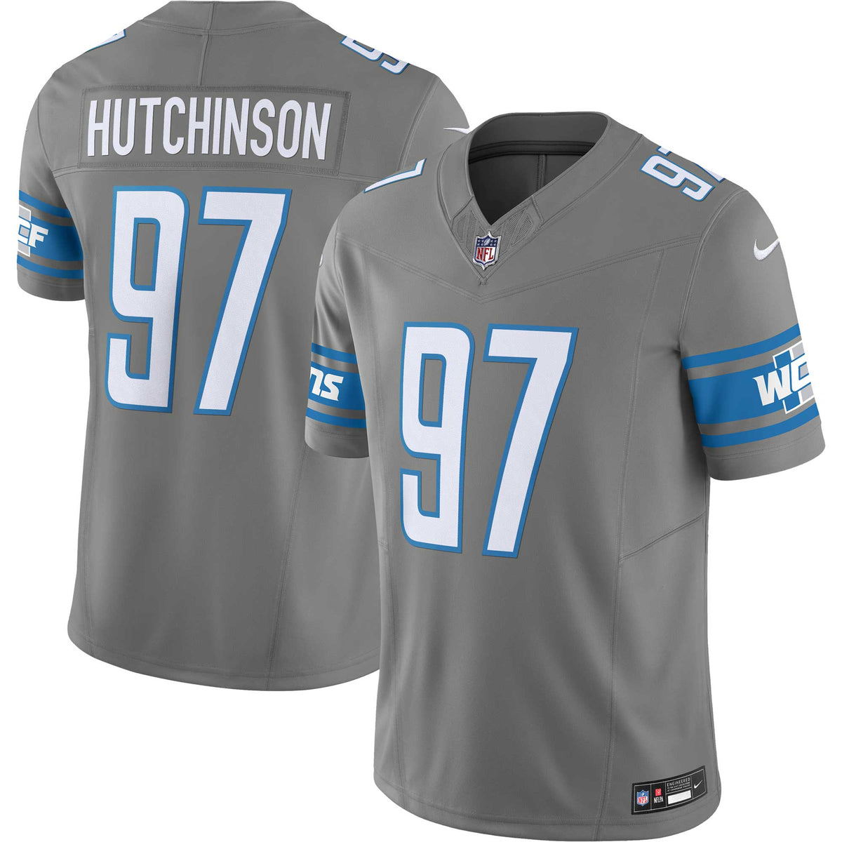 Aidan Hutchinson Detroit Lions Nike Vapor F.U.S.E. Limited Jersey   Silver