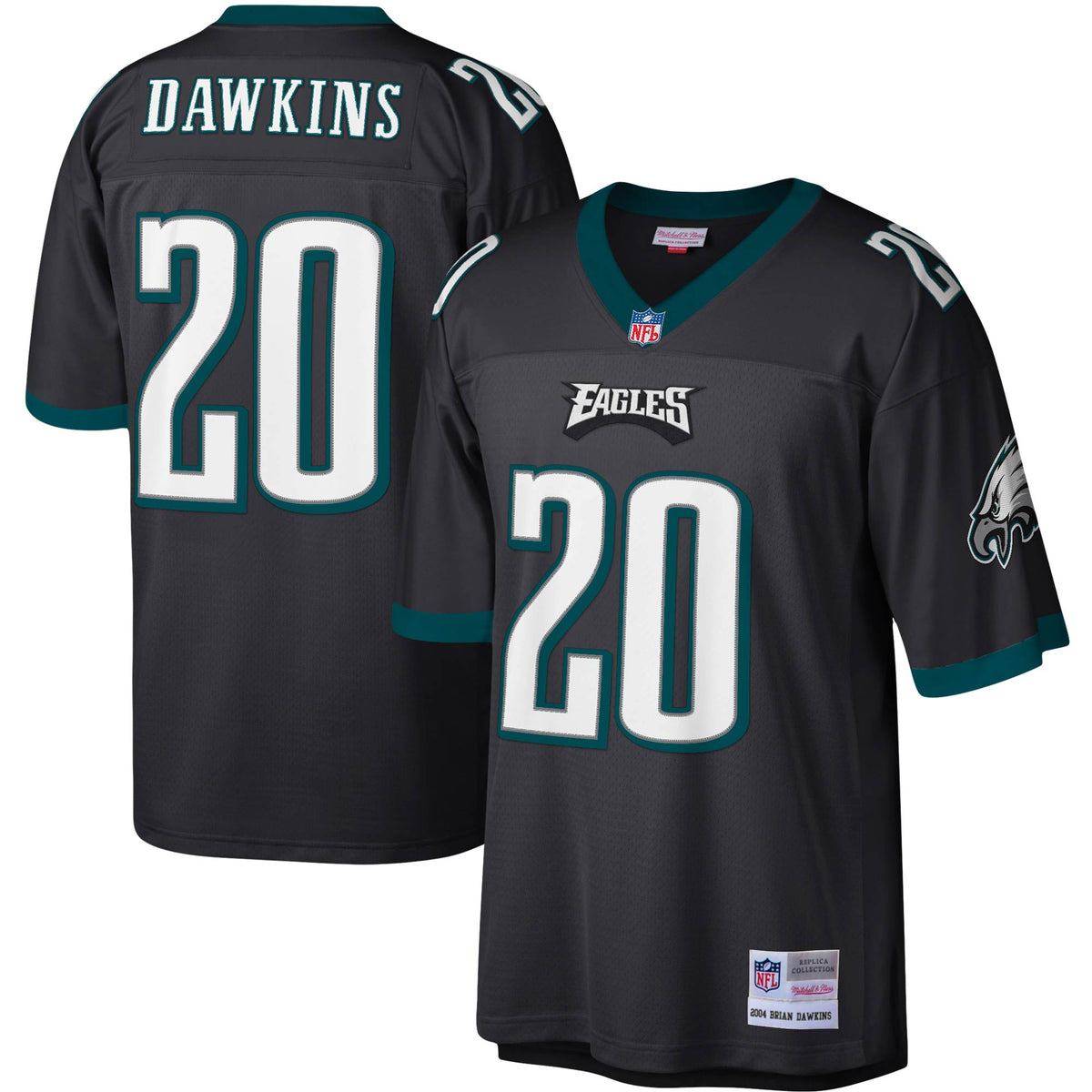 Brian Dawkins Philadelphia Eagles Mitchell   Ness Legacy Replica Jersey   Black
