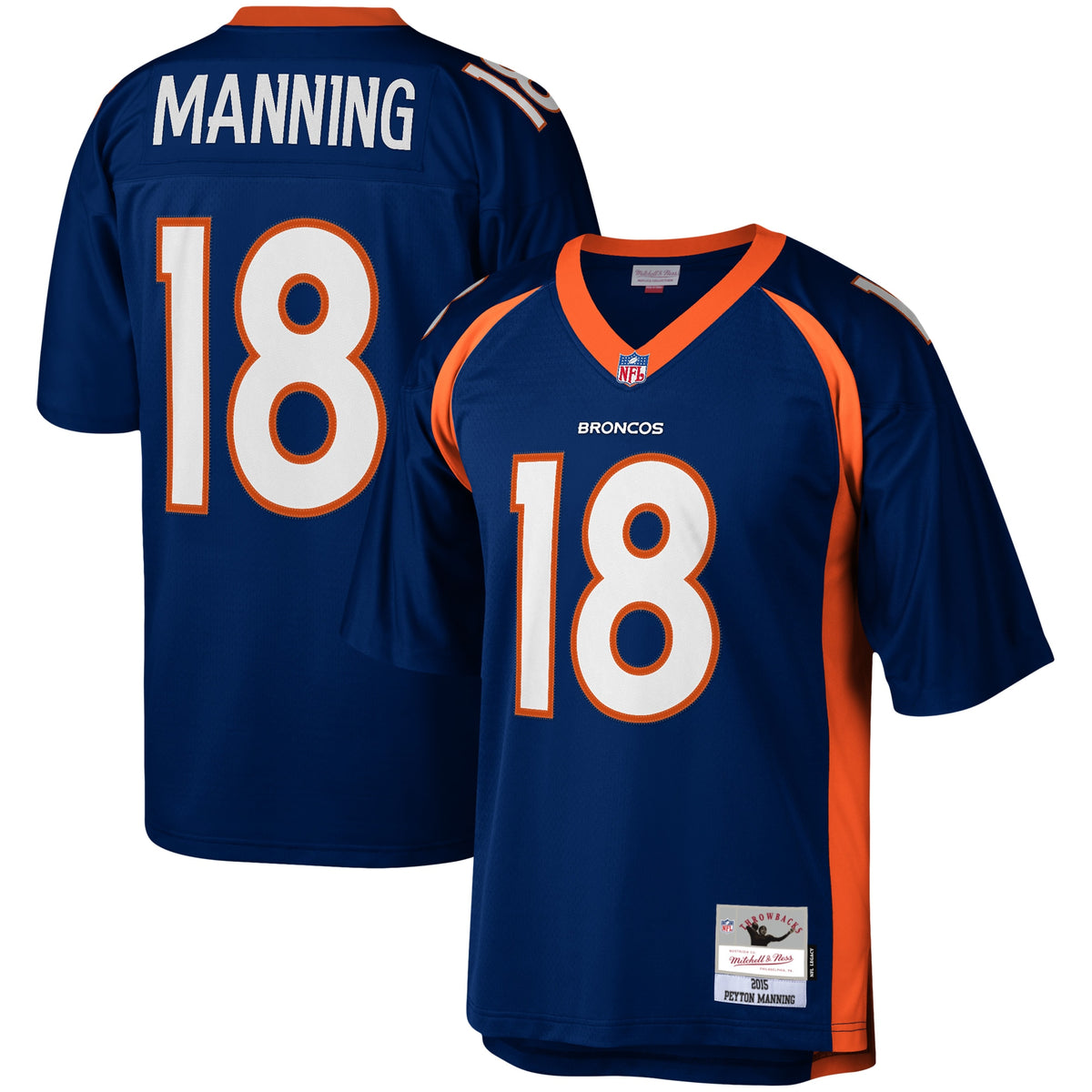 Peyton Manning Denver Broncos Mitchell   Ness Legacy Replica Jersey   Navy