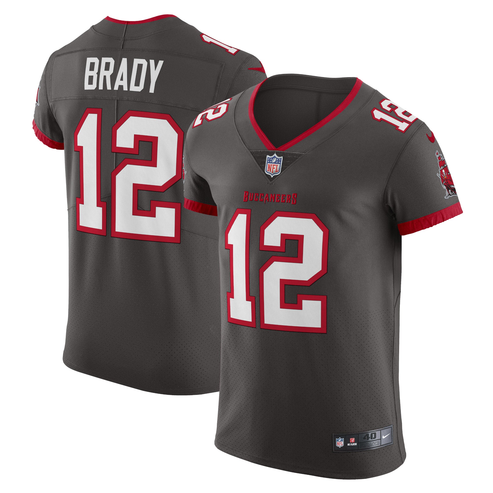Tom Brady Tampa Bay Buccaneers Nike Alternate Vapor Elite Jersey   Pewter