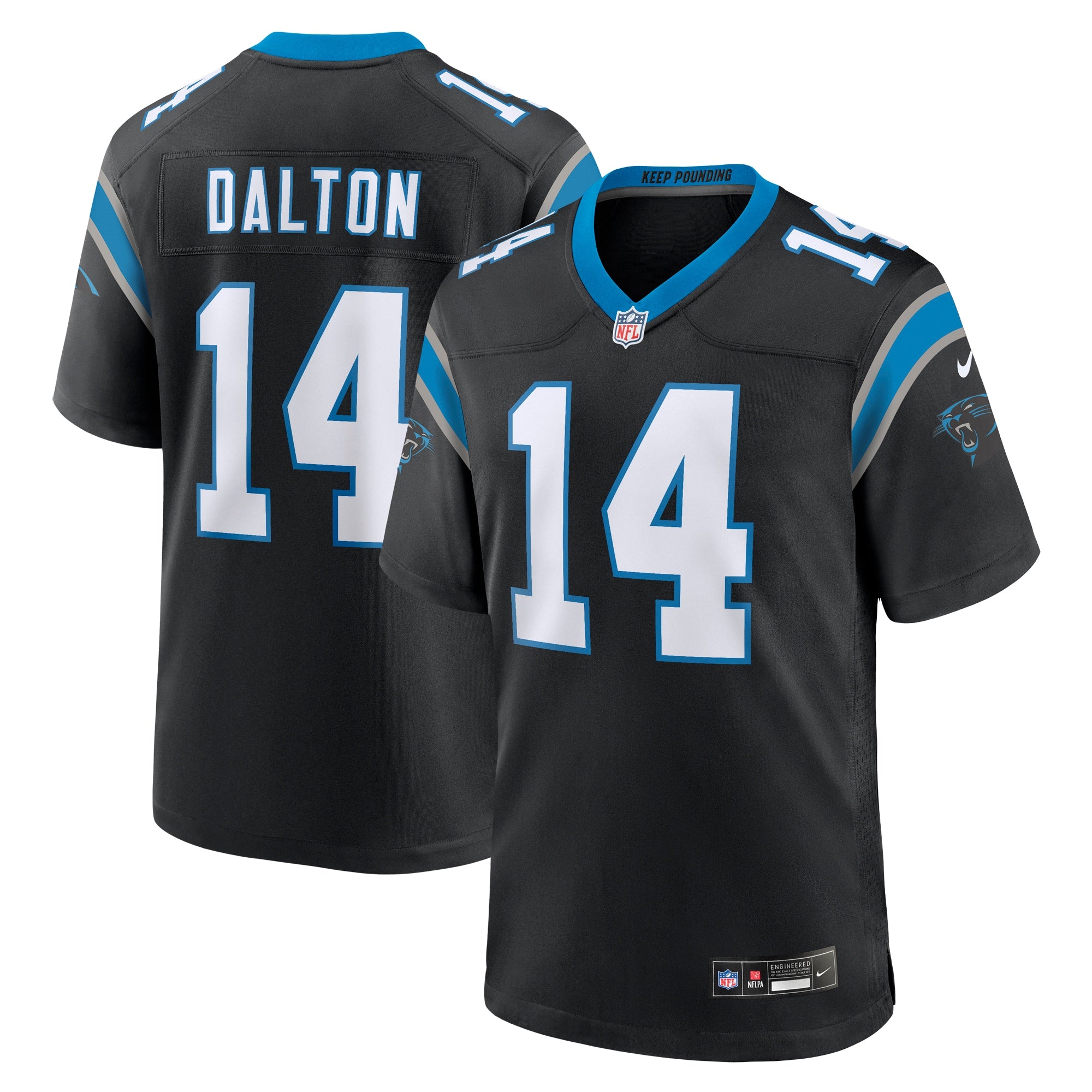 Andy Dalton Carolina Panthers Nike Team Game Jersey   Black