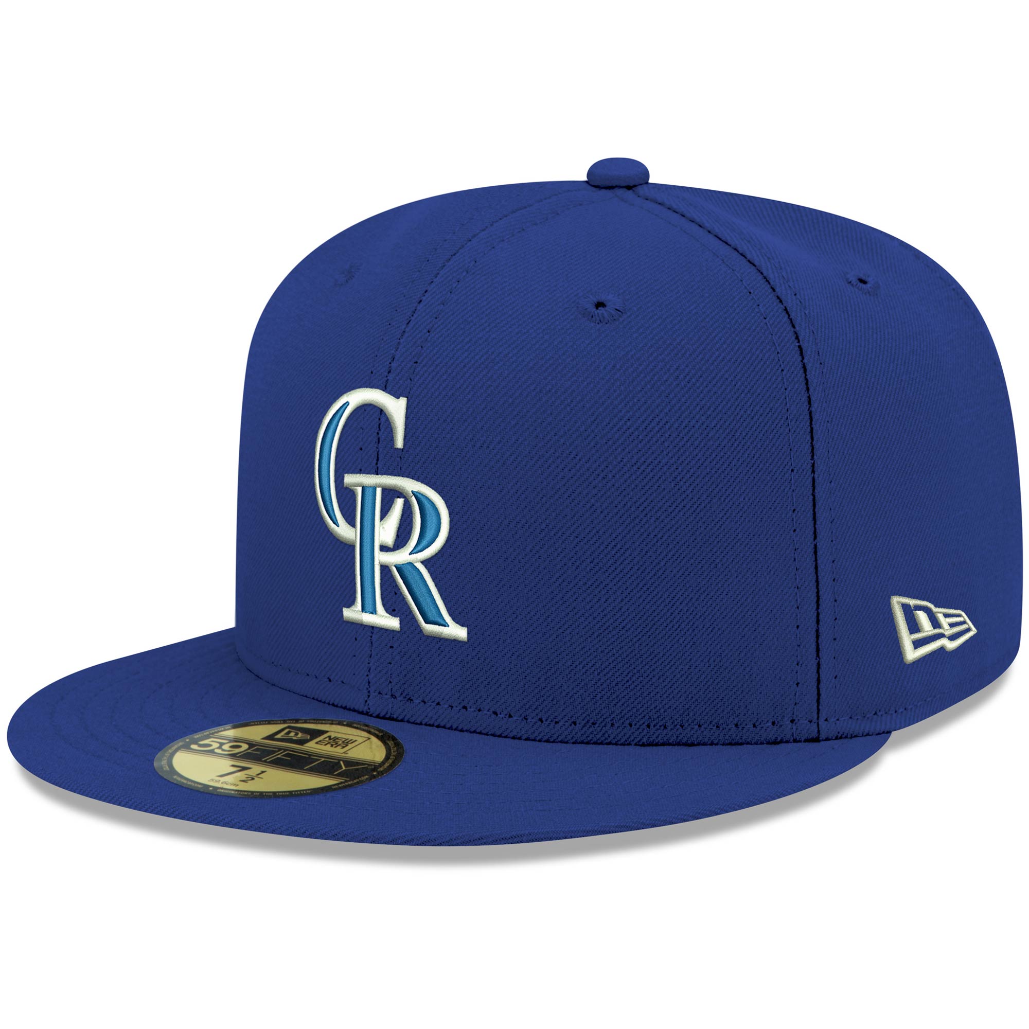 Colorado Rockies New Era White Logo 59FIFTY Fitted Hat - Royal