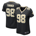 Women s Nike Payton Turner Black New Orleans Saints Game Jersey
