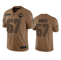 Men s Seattle Seahawks Charles Cross 2023 Brown Salute To Service Limited Stitched Jerseys