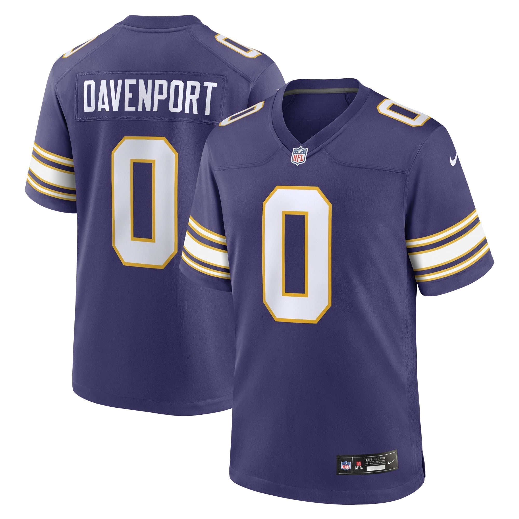 Men s Nike Marcus Davenport Purple Minnesota Vikings Classic Player Game Jersey