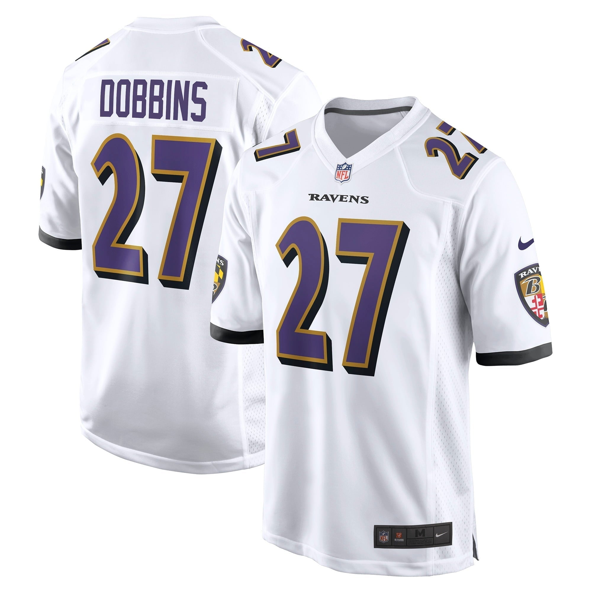 Men s Nike J.K. Dobbins White Baltimore Ravens Away Game Player Jersey
