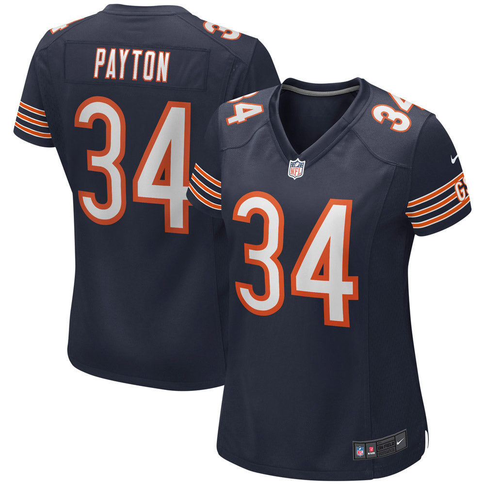 Women s Chicago Bears Walter Payton Game Retired Player Jersey Navy