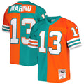 Dan Marino Miami Dolphins Mitchell   Ness 1984 Split Legacy Replica Jersey   Aqua/Orange