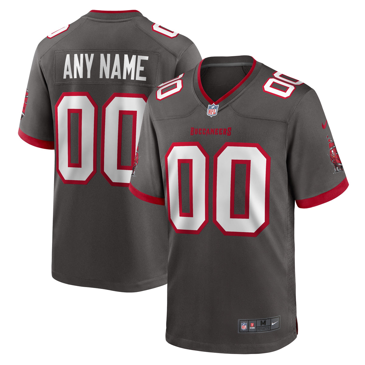 Tampa Bay Buccaneers Nike Alternate Custom Game Jersey   Pewter