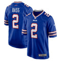 Men s Nike Tyler Bass Royal Buffalo Bills Game Player Jersey