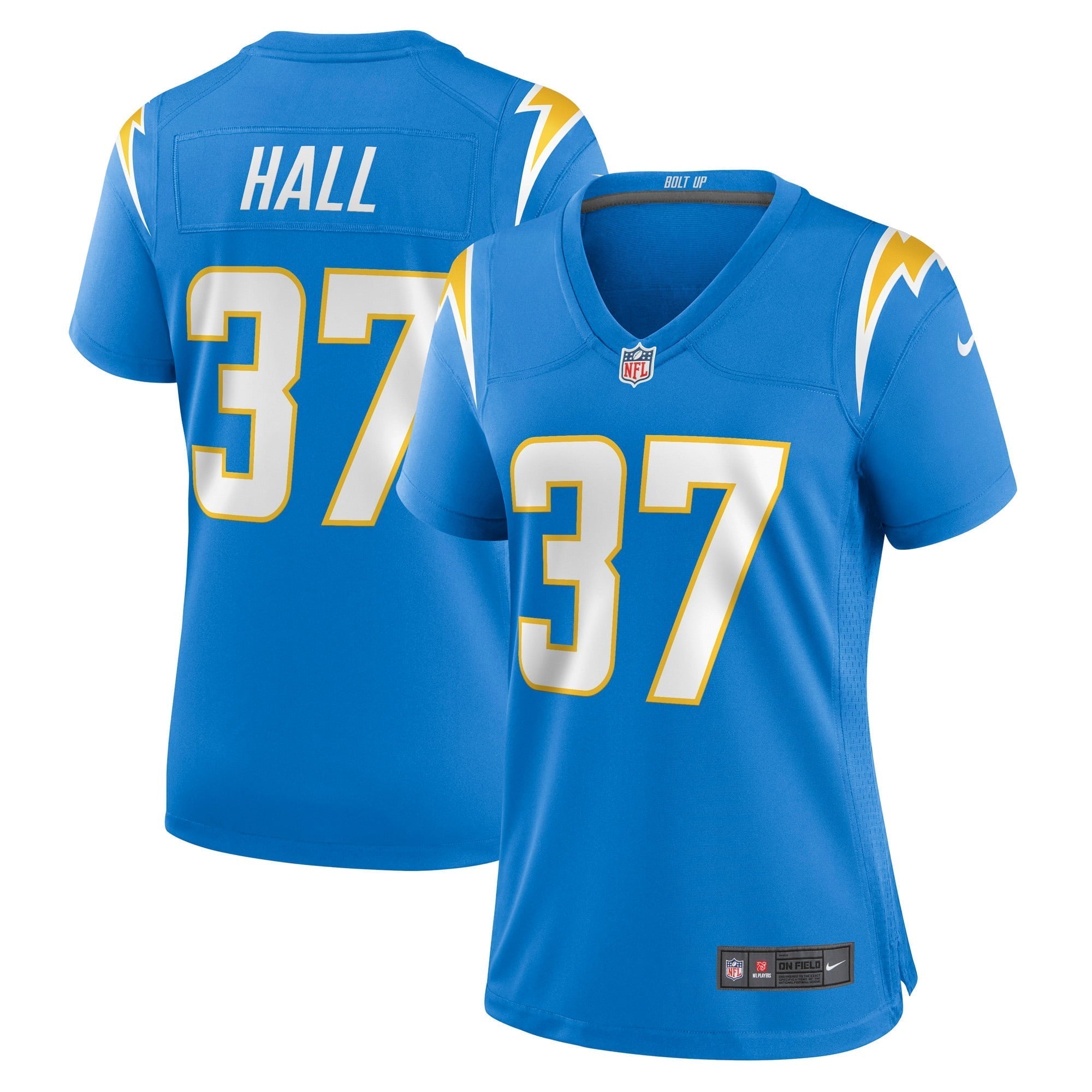 Women s Nike Kemon Hall Powder Blue Los Angeles Chargers Game Jersey