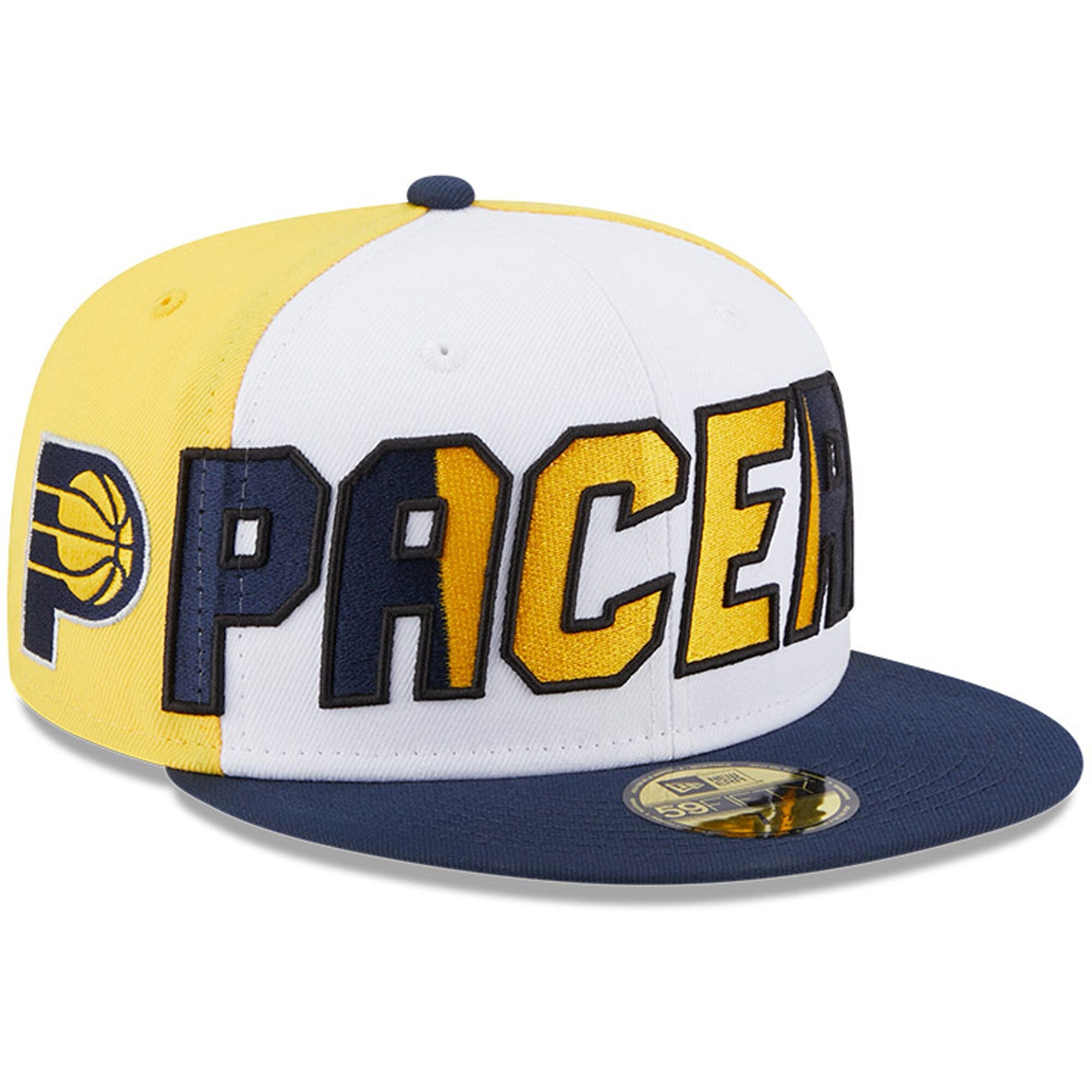 Indiana Pacers New Era Back Half 9FIFTY Fitted Hat - White/Navy